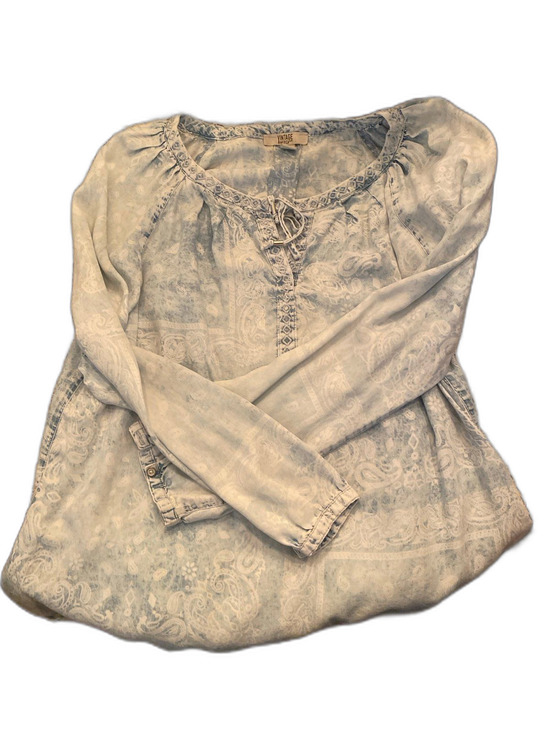 Vintage Tops - Vintage America Blues Cotton Poets Blouse Sixe XL
